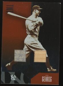2004 Leaf Limited Materials #213 Lou Gehrig Game Used JERSEY & BAT #'d 15/25