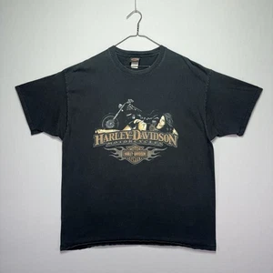 Camisa Harley-Davidson 2013 - Pinup Girl - negra descolorida - doble cara - para hombre 2XL - Imagen 1 de 7