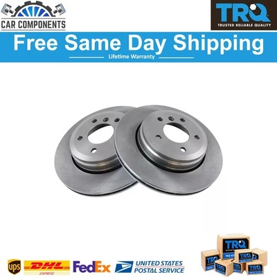 New Rear Brake Rotors Set For 2004-2007 BMW 525i 2008-2010 528i 530i - Image 1 of 4