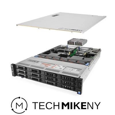 Servidor Dell PowerEdge R730xd 12 bahías LFF 2x E5-2697v4 2,30 GHz 36 núcleos 8 GB RAM VM Foto 1 de 4