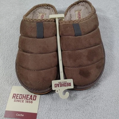 Zapatos RedHead para hombre talla 9 marrón caché forrados de vellón pantuflas interior casa Foto 1 de 4
