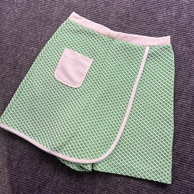De colección Sears Roebuck Hecho en EE. UU. Skort Solapa Bolsillo Verde Blanco Rayado Años 70 80 Foto 1 de 4