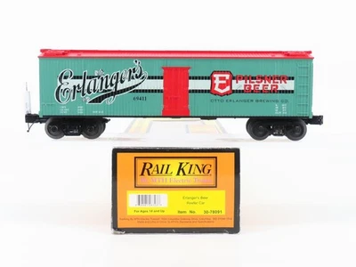 O Gauge 3-Rail MTH Rail King 30-78091 Erlanger's Beer Reefer #69411 w/ ETD - Image 1 of 4