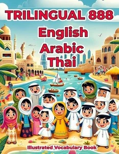 Trilingual 888 English Arabic Thai Illustrated Vocabulary Book: Colorful Edition - Picture 1 of 1