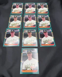 LOTTO DI 10 1987 DONRUSS "THE ROOKIES" MARK McGWIRE #1 - Foto 1 di 3