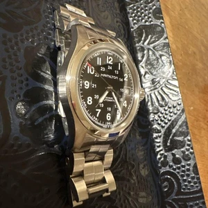 Hamilton Khaki Field H70455133 Black Dial Automatic Men's Watch Used Working #43 - Picture 1 of 8