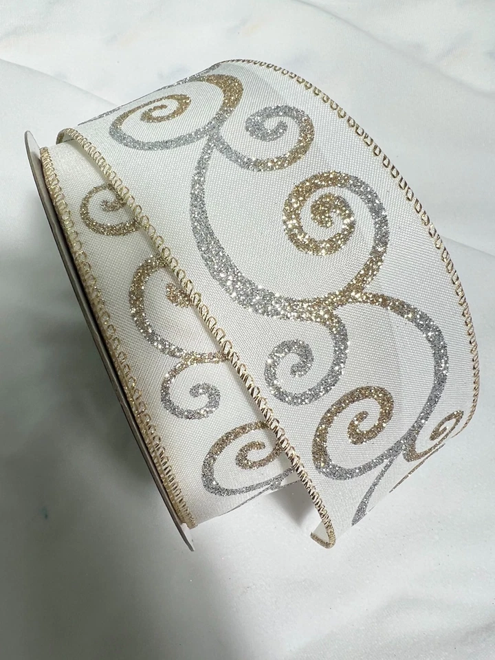 Sams Members Mark Kirkland Premium Wired Ribbon 50 Yard Rolls Holiday Christmas - Image 1 of 1