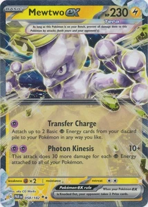 UR-01 Holo Mewtwo ex 058/182 Double Rare SV04: Paradox Rift - Picture 1 of 1