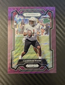 2024 Panini Prizm Draft Picks Rated Prospect Cam Ward Purple Wave #199 RC - Picture 1 of 2
