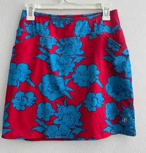 Jofit Golf Tennis Pickleball Skort Skirt Stretch Women's Blue Red Floral Size XS - Picture 1 of 11