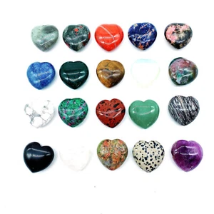 5 piezas Material Mezcla Natural Corazón Reiki Piedras Preciosas Cristal Cuarzo Curación Decoración - Imagen 1 de 6