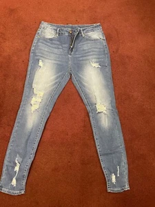 Distressed  style Jeans Size Large New With Tags - Picture 1 of 4