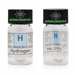 Ampolla de gas de hidrógeno, muestra de elemento de hidrógeno, ampolla de hidrógeno que brilla en la oscuridad - Imagen 1 de 6