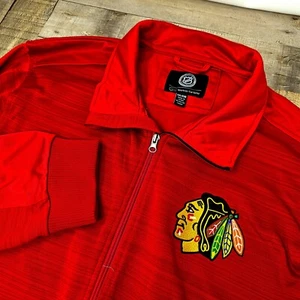 Chicago Blackhawks Jacket Size 2XL Red Full Zip Hockey G3 Carl Banks Athletic - Picture 1 of 11