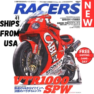 NEW RACERS Honda VTR1000 Vol.41 Ships USA Japan Motorcycle SPW Mook 99p Hayden - Picture 1 of 8