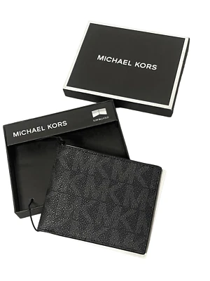 Nuevo en Caja Cartera Michael Kors Negra Delgada Doble Plegable Foto 1 de 2