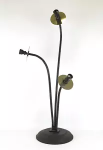 Table Lamp IN Metal And Wrought Iron Vintage Design Circular Art CH15 - Picture 1 of 8