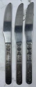 Cambridge Azteca Geométrico Brillante Inoxidable 3 - Cuchillos de Cena 8 1/2" - Imagen 1 de 6