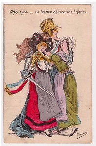 CPA illustrateur Fercham - France délivre Alsace Lorraine 1914 Patriotisme - Picture 1 of 1