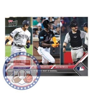2023 Topps NOW #801 Jasson Dominguez Ronny Mauricio Austin Wells Big Debuts