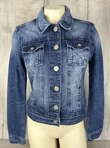 Indigo Rein Jean Jacket Stonewashed Denim 100% Cotton Women’s Size M - Picture 1 of 22