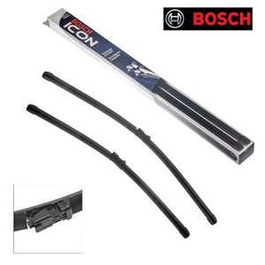 Bosch Wiper Blades Icon 24'& 20' Left & Right Set 'ONLY PUSH BUTTON STYLE CLIP' - Picture 1 of 3