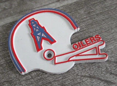 Houston Oilers Vintage NFL Rubber Fridge Magnet Refrigerator Standings Board Cover