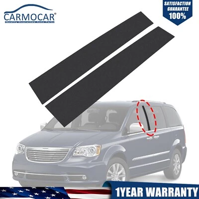 Front Door B Pillar Applique Pair For 08-16 Town Country 2008 09 20 Grand Carava - Image 1 of 4