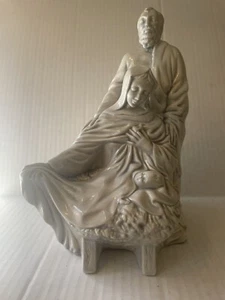 Vintage Holland Mold Ceramic Figurine Mary Jesus And Joseph Figurine - Picture 1 of 7