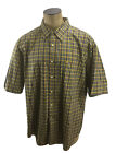 Nautica Checkered Short Sleeve Classic Fit Dress Shirt Men's Size 2Xl