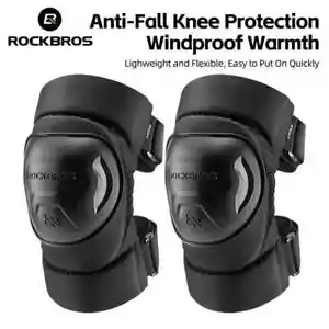 ROCKBROS Motorcycle Knee Pad Windproof Warm EVA Protective Gear Shockproof 1 SET - Picture 1 of 9