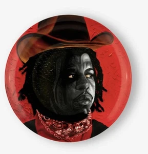Otis Kwame Kye Quaicoe Artist Plate Project 2023 Rare Sold Out Red Black Kaws - Picture 1 of 4