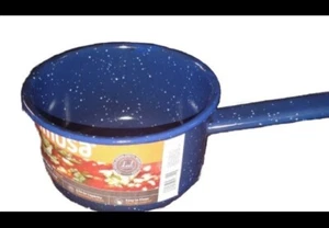 IMUSA USA Enamel Sauce Pan, 1.25-Quart, Speckled Granite Blue Pot Without Lid - Picture 1 of 3