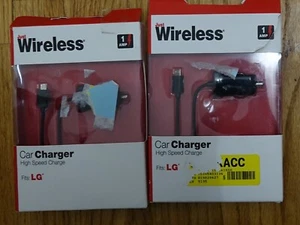 Just Wireless High Speed Car Charger for LG, black LOT OF 2 - Picture 1 of 1