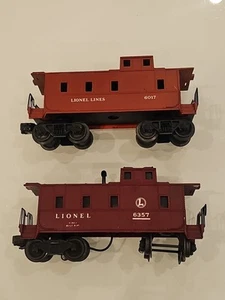Lionel Trains O-Gauge Caboose Car Lot Of 2  - 6357, 6017 - Picture 1 of 6