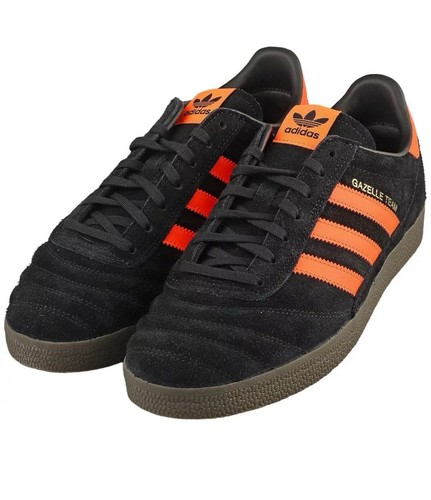 Adidas Gazelle Team Nero Arancione Solare UK 4.5