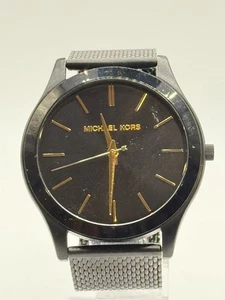 Michael Kors MK-8607 Black Tone Men’s Watch WR 50M Bad Battery Watch Arms Work - Picture 1 of 6