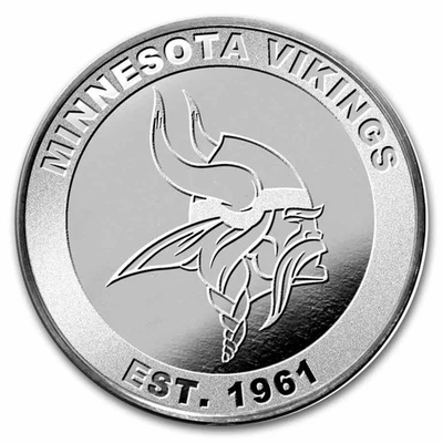 Ronda de plata NFL Minnesota Vikings 1 oz Foto 1 de 3