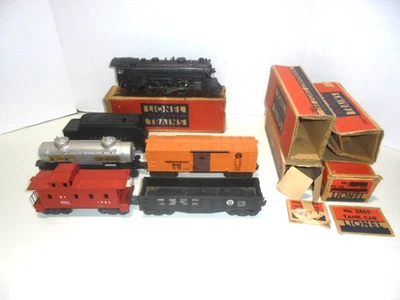 JUEGO TREN LIONEL VINTAGE 1946 CON ACOPLADORES FLYSHOE P.R.R BOXCAR POSGUERRA Foto 1 de 4