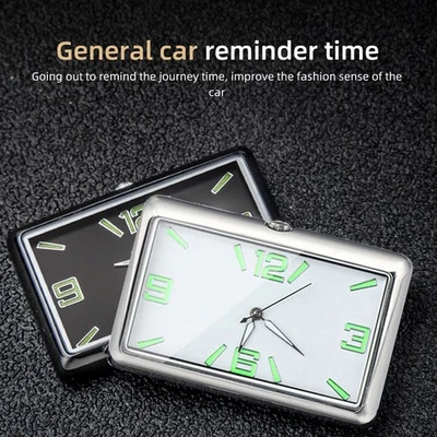 Mini Quartz Analog Watch Stick-On Clock Luminous Watch For Home Car Motorcycle - Image 1 of 4
