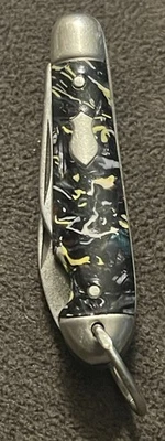 Mini Navaja de Bolsillo Plegable Vintage Imperial Prov EE. UU. 2 Hojas Mango Mármol Negro Foto 1 de 4