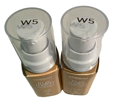 L'Oreal Paris True Match Foundation, W5 Warm Medium, 1 fl oz Lot of 2 - Image 1 of 4