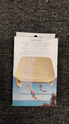 HP Sprocket Portable Photo Printer Gold (Z3Z94A) - OPEN BOX NEW - M3 - Image 1 of 3