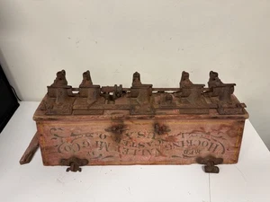SELTEN 1884 Antik Hocking Valley Manufacturing Company Holz Pflanzkasten Aufsatz - Bild 1 von 19