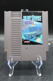 Silent Service Nintendo NES Tested Pins Cleaned Authentic Cartridge