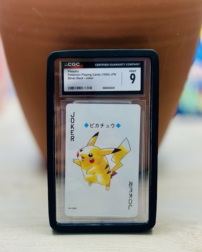 Pikachu PSA 9 Pokemon Silver Playing Card Joker #025A Poker
