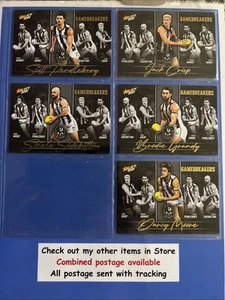2021 AFL Select PRESTIGE Footy Stars GAMEBREAKERS Collingwood Team Set X 5 Cards - Picture 1 of 3