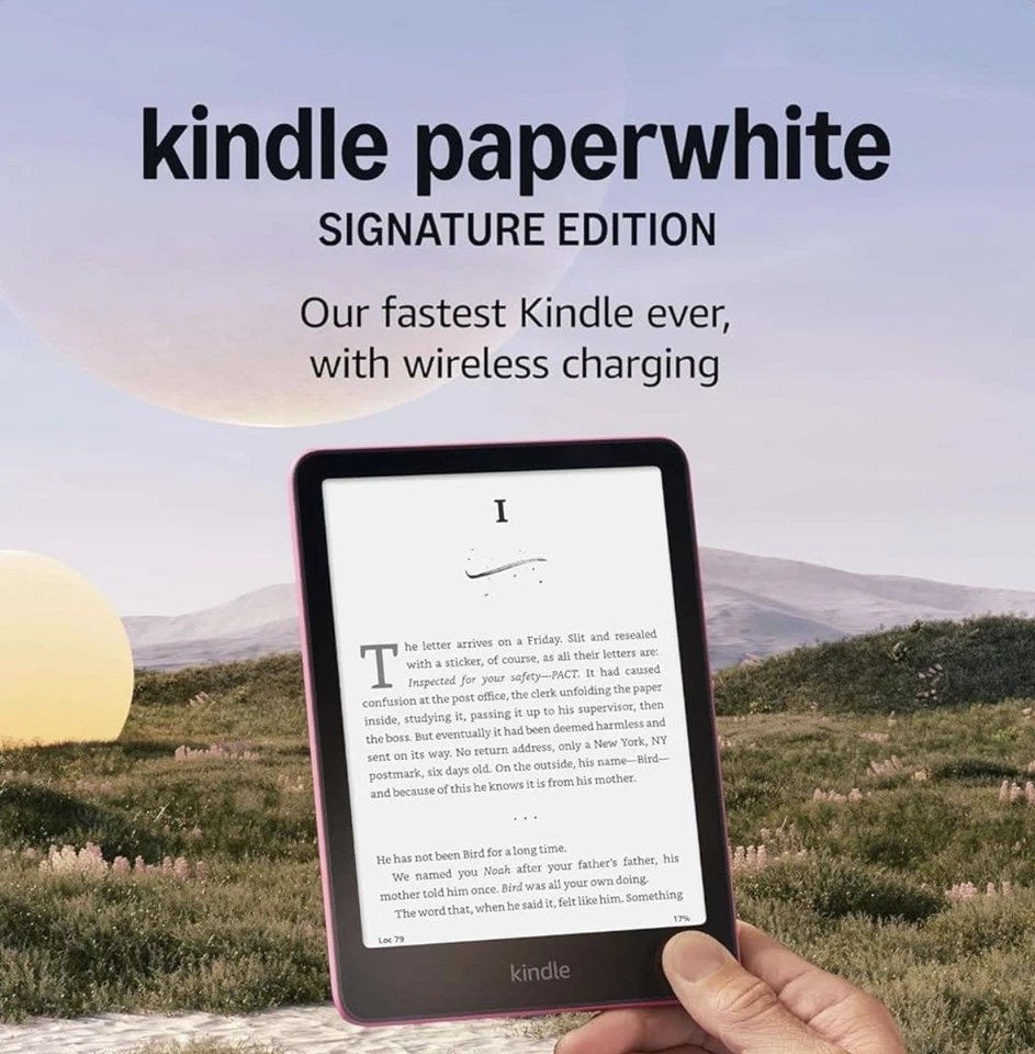 New Amazon Kindle Paperwhite 12th Gen 32GB wireless charging-Metallic Rαspberry  - Image 1 of 4