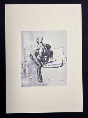 Erotische Heliogravür Michael von Zichy „Zyklus Liebe - Bons Souvenirs“ von 1910 - Bild 1 von 3