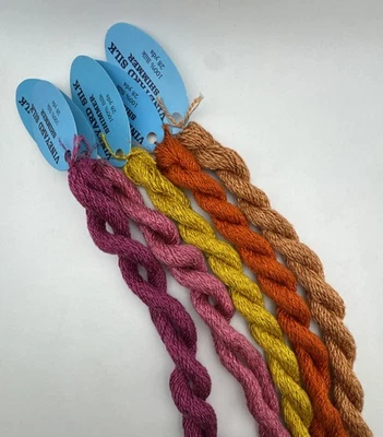 Hilo brillante de seda de viñedo - Lote de 5 madejas - Nuevo stock antiguo Foto 1 de 2